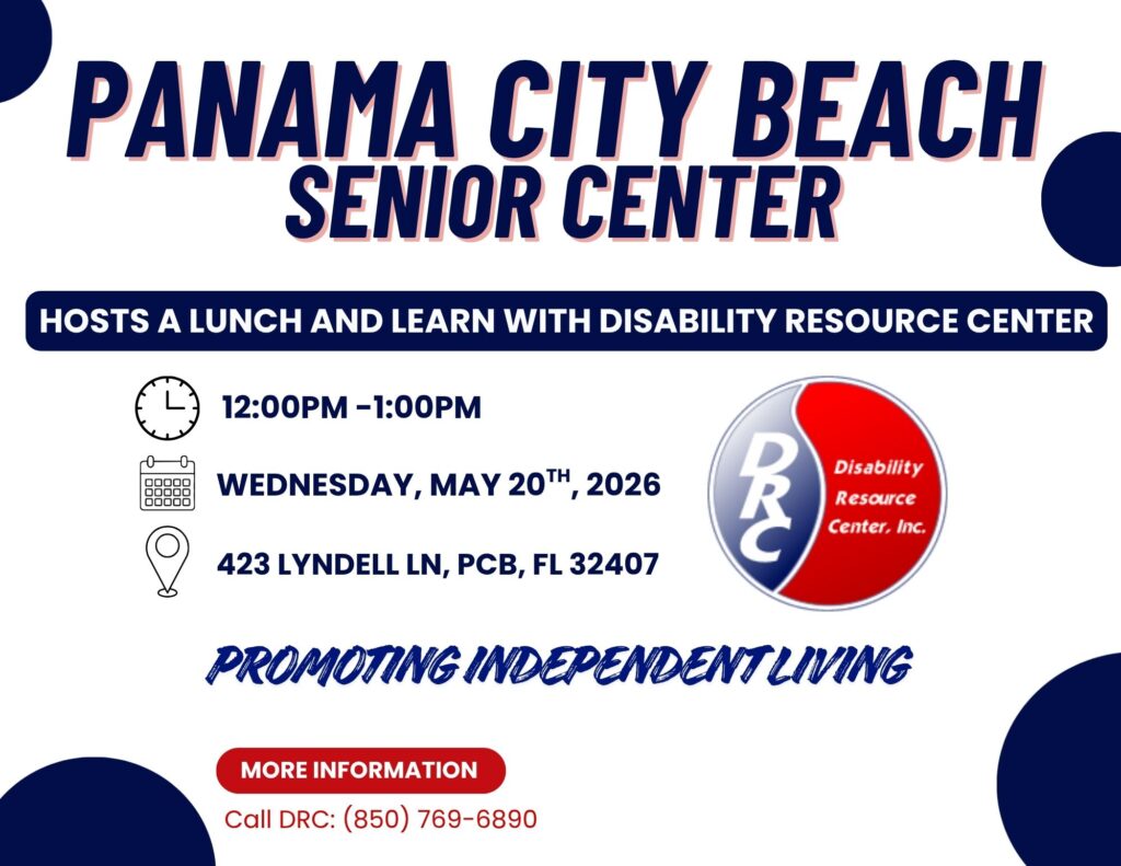 flyer of event information with DRC Logo